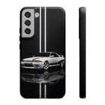 R32 Skyline Phone Case, White 91 JDM Sports Car Stripe Studio Cover