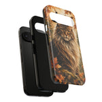 Maine Coon Forest King Watercolor Art Tough Cat Phone Case