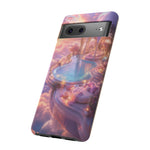 Floating Pool Deck Phone Case, Pastel Cloud 3D Render Cover