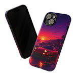 FD RX-7 Retro Sunset Sports Car Tough Case | Neon Vaporwave Beach Drive