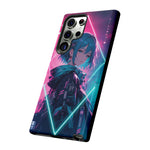 Anime Girl Phone Case Teal, Neon Kanji Calm Gradient Tough Cover