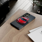 Red C8 Z06 Track Wing Tough Phone Case Cover Gift Art