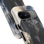 Black Lab Watercolor Art Tough Phone Case - Dog Portrait