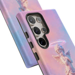 Praying Cherub Statue halo Vaporwave Aesthetic phone case