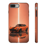Orange 240Z Phone Case, Classic JDM Sports Car Racing Stripe Cover
