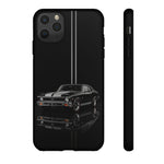 Nova SS Phone Case, Black 68 Muscle Car Silver Stripe Studio Cover