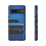 Muscle Car Phone Case Blue 68 Charger RT, Retro Tough Cover for Men