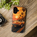 Orange Corvette C3 Stingray Sunset Palms Phone Case
