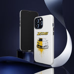 Z06 Corvette Phone Case, Yellow Sketch Reveal Chrome Cover