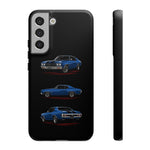 1970 Chevelle SS Phone Case Blue, Three-View Vector Tough Cover