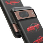 FD RX7 Phone Case Red, Three-View Vector Cover, JDM Gift