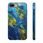Mahi Mahi School Phone Case, Dorado Fish Frenzy Cover for Anglers