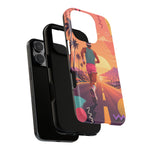 Retro Runner Sunset phone case | 80s Vaporwave jogging design
