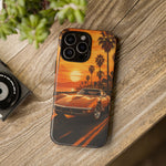 Orange Corvette C3 Stingray Sunset Palms Phone Case