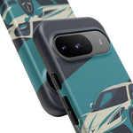 Retro Teal Sports Car C8 phone case | Tough Cases