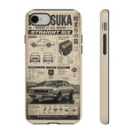 Silver Hakosuka Phone Case, Vintage JDM Infographic Cover