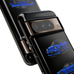 Blue 180SX JDM Sports Car Phone Case Tough Multi View