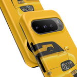 Yellow Supra Phone Case, MK4 90s JDM Legend Tough Protective Cover for Men