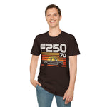 1970 F250 Retro Sunset Truck T-Shirt Classic Pickup Graphic Tee