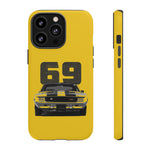 1969 Camaro Z28 Yellow Front View Muscle Car Tough Phone Case