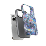 Chrome Metallic Swirl  Art Tough Phone Case