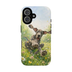 Playful Dog in Meadow Great Dane phone case | Puppy Art Tough Cover