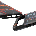 Orange Supra Phone Case, Neon City Night JDM Sports Car Tough Cover