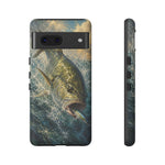 Jack Crevalle Strike Phone Case Saltwater Fishing Gift for Anglers
