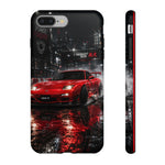 RX7 Phone Case Red, Night Drift JDM Sports Car Tough Cover, Gift
