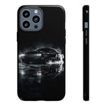 Black Sports Car Illustration 2023 Challenger SRT phone case | Car Drift Reflection