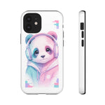 Pastel Panda Phone Case, Glitch Color Block Cover