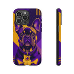 French Bulldog Pop-Art Portrait Tough Phone Case - Purple Gold