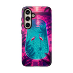 Neon Flamingo Pool Vaporwave Art Tough Phone Case