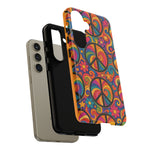 Peace Love Rainbow Spiral Art Tough Phone Case