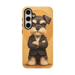 Schnauzer Mustache Boss Phone Case Funny Dog Lover Gift