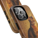 Abyssinian Warm Ticked Portrait Art Tough Phone Case