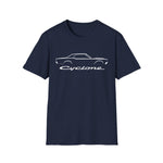 1964 Cyclone Classic Car Outline T-Shirt Line Art Silhouette Emblem Car Fan Gift