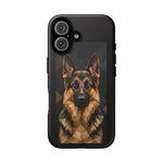 German Shepherd Geometric Art Tough Phone Case - Low Poly