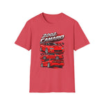 2002 Camaro Racing Graphic T-Shirt | Red Muscle Car, Checkered Flag