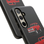 Early Bronco Phone Case Red, Three-View Truck Vector Cover