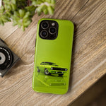 Green Cuda Muscle Car phone case for Gear Heads
