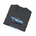 Blue Classic 1967 Corvette Convertible T-Shirt | Sports Car Illustration