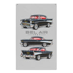 1957 Bel Air Black Hardtop Banner 34x56 Garage Man Cave Wall Decor Gift