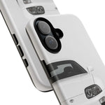 White MK4 Supra Phone Case, Retro 90s JDM Tough Cover for Car Enthusiasts