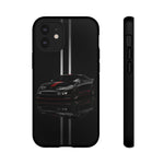 300ZX Phone Case, Black 90 JDM Sports Car Red Stripe Studio Cover