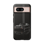 Nova SS Phone Case, Black 68 Muscle Car Silver Stripe Studio Cover
