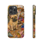 Guilty French Bulldog Phone Case, Confetti Watercolor Cover