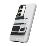 White Camaro Phone Case, ZL1 American Muscle Car Tough Cover for Men