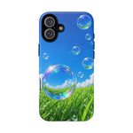 Bubbles Over Grass phone case | Tough Cover