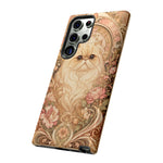 Persian Cat Floral Art Nouveau Tough Phone Case